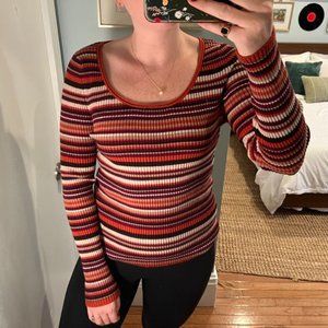 Retro Fall Multicolor Striped Banana Republic Sweater